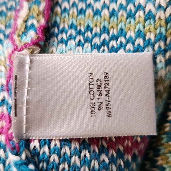 CJ BANKS fair aisle  cotton knit button down sweater. Size X. - Picture 6 of 7